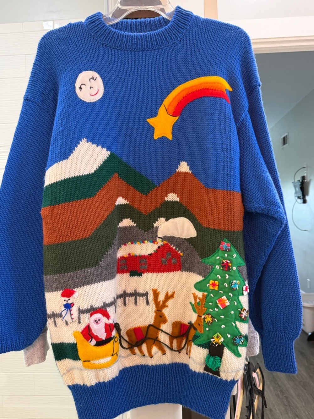 Andina Vintage - Blue Holiday Sweater